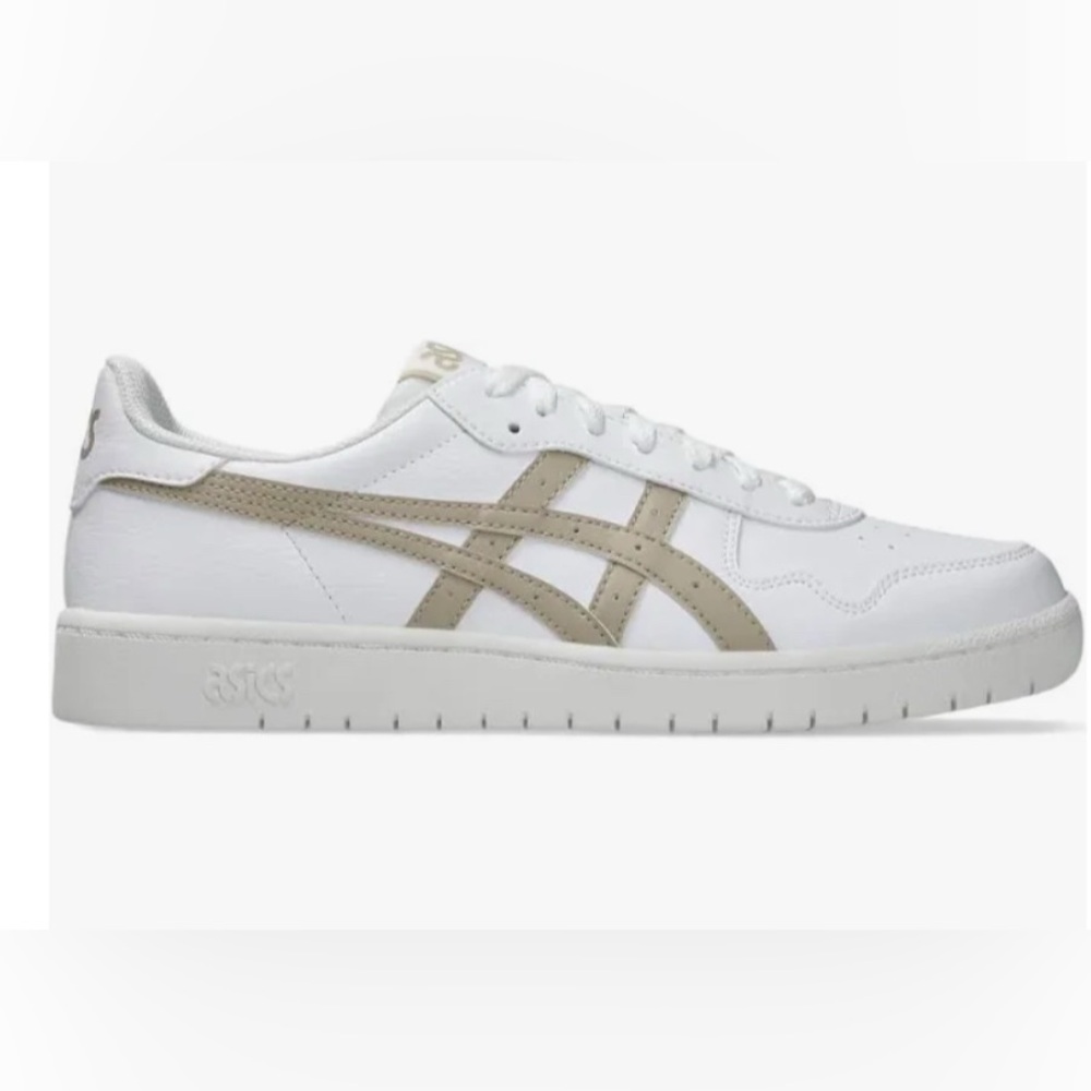 Asics White and Tan Sneakers